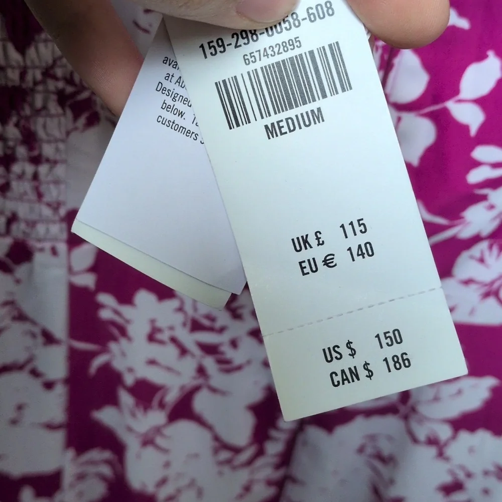 🍋✨ NWT Abercrombie Ruffle Drama Maxi Dress In Pink Rose Floral Size M